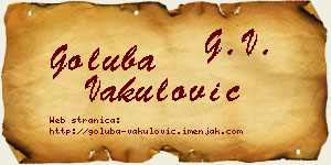 Goluba Vakulović vizit kartica